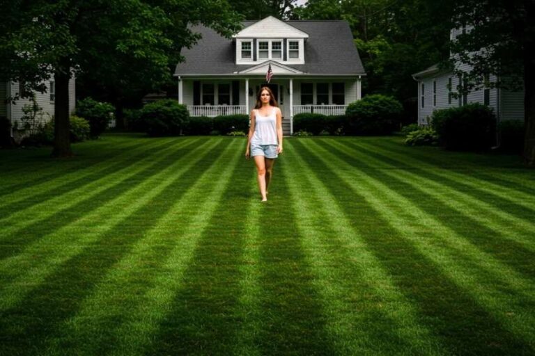 Precision lawn mowing in Nazareth, PA with stripes and clean edges — 2Knights Landscaping